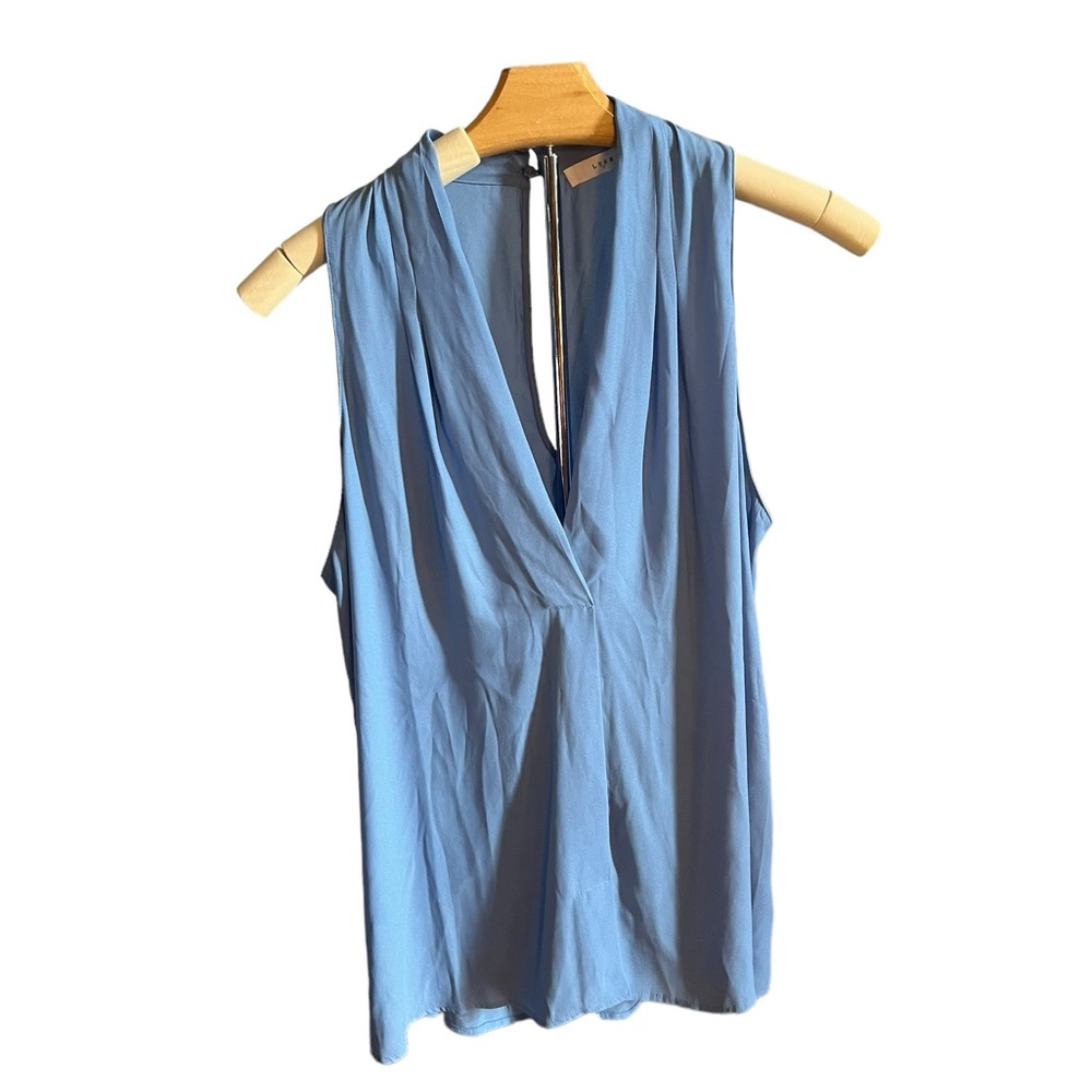 Anthropolgie Blue Sleeveless Top